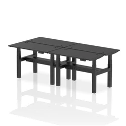 Image of Air B2B 1200x600mm Height Adjustable 4P Bench Desk CP Black/Black