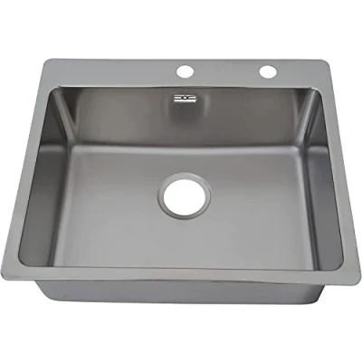 Image of Respekta Chicago Stainless Steel Sink, 1 Basin, Built in 60 x 50 cm, Suitable for Base Cabinets from cm Wide