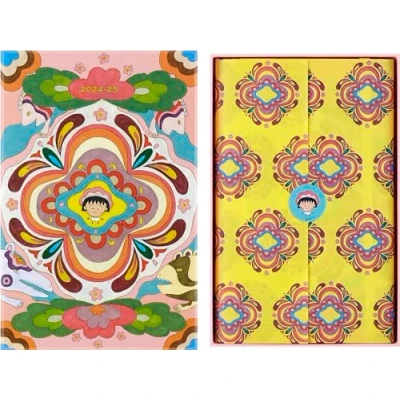 Image of Moleskine Momoko Sakura Limited Edition 18 Month Planner Weekly 2024 2025 with Gift Box, Hard Cover, Large (12.7 x 21.0 cm), Maruko Floral, 208 Pages