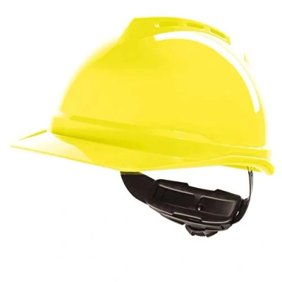 Image of MSA V GARD 500 Vented Safety Helmet Hard Hat MSAGV4 Colour=Hi Viz Yellow