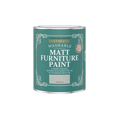 Image of Rust Oleum Green Furniture Paint in Matt Finish Chalk 750ml