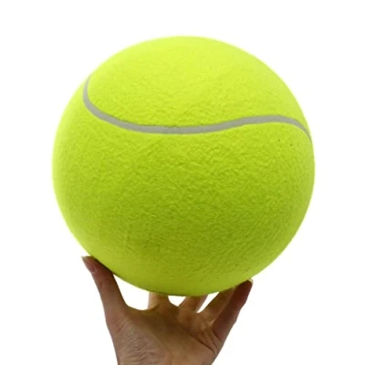 Image of Giant Tennis Ball 24cm Big Outdoor Beach Sports Fun Inflatable Play Jumbo Toy for Children Adult Dog Pet