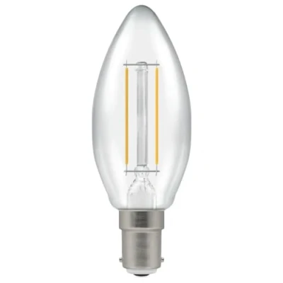 Image of Crompton LED Candle Filament Dimmable Clear 2.5W 2700K SBC B15d