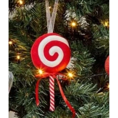 Image of Marco Paul Christmas Decorations Tree Decoration Xmas Ornaments Baubles Hanging for Holiday (LolliCandy Spiral)
