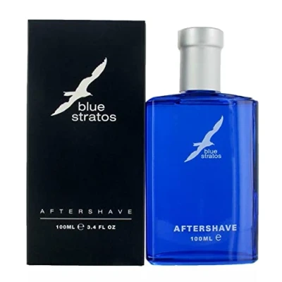 Image of TWO PACKS of Blue Stratos Aftershave 100ml