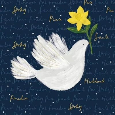 Image of Marie Curie Charity Dove Christmas Cards, Pack of 10 with Envelopes, 14x14cm, 100% FSC Board, Made in UK
