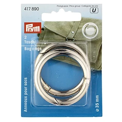 Image of Prym Silver (35mm) Bag Rings 1 Unit