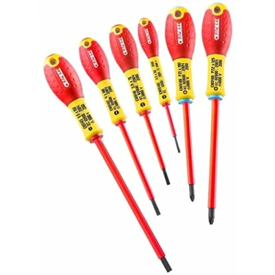 Image of Britool Expert by Facom 6pc Pozi VDE Insulated 1000 Volts Screwdriver Set