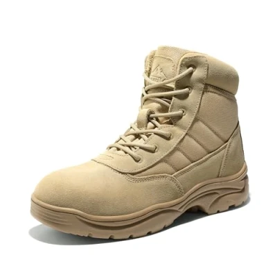 Image of NORTIV 8 Men&#039;s Waterproof Tactical Work Boots Leather Outdoor Hiking Military 6 Inches Motorcycle Combat Boots,Size 7,Sand,Contractor New