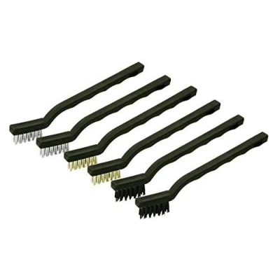Image of 6X Mini Stainless Steel Brass Wire Bristle Brush Rust Removal Cleaning Tool SM