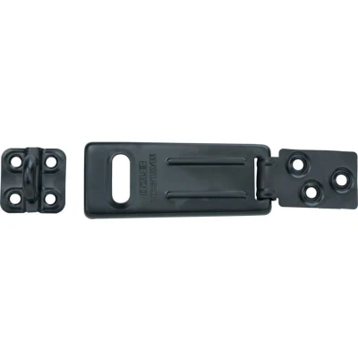 Image of Matlock Hasp (Black) Single Hinge D vertical Shackle