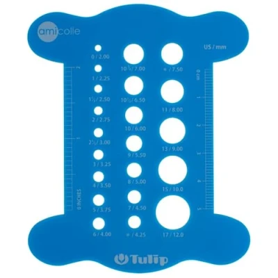Image of Tulip Knitting Needle Gauge, Blue, One Size