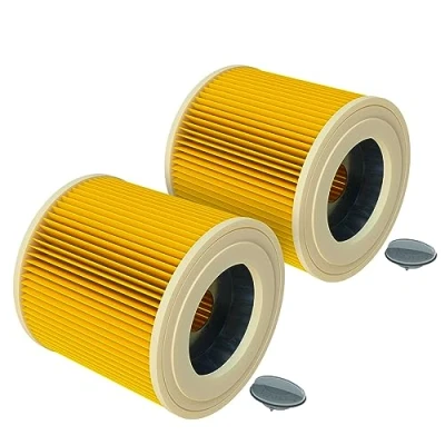 Image of vhbw Set 2x Replacement Filters compatible with Kärcher WD 2 Plus V 12/4/18/C Vacuum Cleaner Cartridge Filter