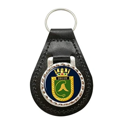 Image of HMS Decoy, Royal Navy Leather Key Fob