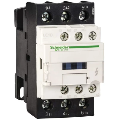 Image of Schneider LC1D32F7 Contactor 15 / 32 kW 110V AC Volt 3 N/O Poles With 1 &amp; N/C Contact Configuration