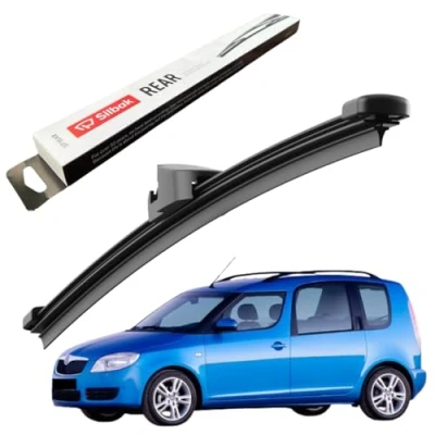 Image of Silbak Rear Windscreen Wiper, fits for SKODA ROOMSTER (03/2006 05/2013) Wiper Blade, 350mm, Blade Accessories,