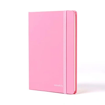 Image of Jumble and Co Moodler B6 Week to View Undated Diary Rose tinted Pink