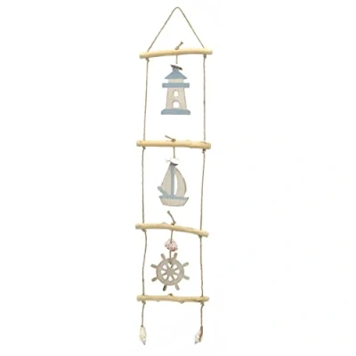 Image of Carousel Home Shabby Chic Nautical Ladder Decoration Ornament Hanging Seaside Coastal Bathroom Accessories