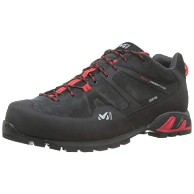Image of Millet Trident Guide GTX Men&#039;s Low Boots for Hiking, Mountaineering and Walking Waterproof Gore Tex Membrane Vibram Sole Grey red