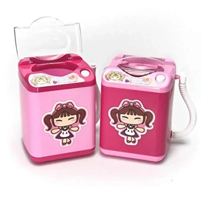 Image of Makeup Brush Cleaner Electric and Sponge Mini Washing Machine Shape Automatic Dries Deep Cleaning Toy for Sponges Cosmetic Brushes Powder Puffs