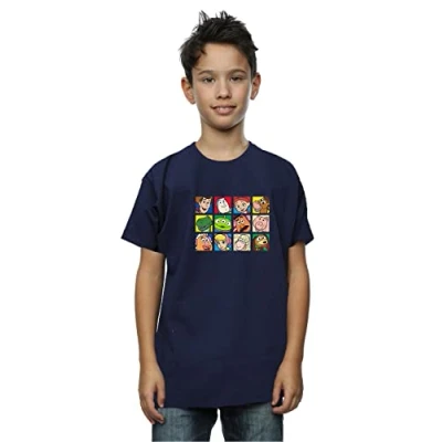 Image of Disney Boys Toy Story Character Squares T Shirt Navy Blue 9 11 Years