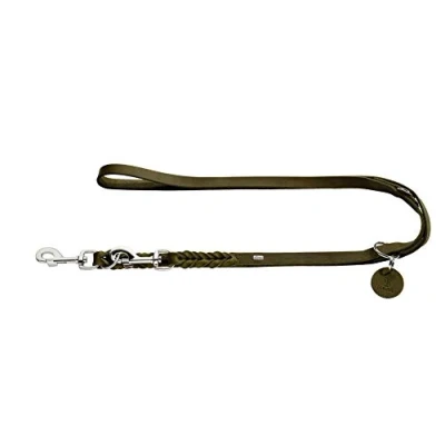 Image of HUNTER Training leash Solid Education, 18/200 67317 Soft genuine cow leather, olive