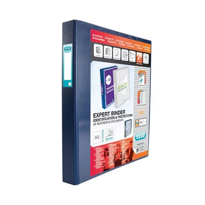 Image of Elba Vision 30mm 4D Ring Binder Upright A3 Blue 100080862
