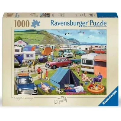 Image of Ravensburger Leisure Days No. 5 Camping &amp; Caravanning 1000 Piece Jigsaw Puzzles for Adults and Kids Age 12 Years Up Nostalgia
