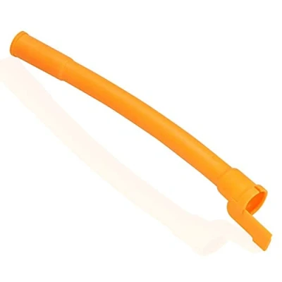 Image of 038103663 Engine Oil Dipstick Tube, Terisass Guide Tube Funnel Plastic 1.9TDI Dip Stick Compatible with A3 A4 Alhambra Cordoba Ibiza Inca Leon Toledo Octavia (Orange)