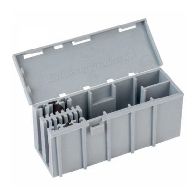 Image of WAGO WAGOBOX Junction Box, Suitable for 222 and 773 Series, Multicore Cables, max. 4 mm² Connectors, up to 41 Amp, 400 Volt, 207 3302, Grey, Pack of 1