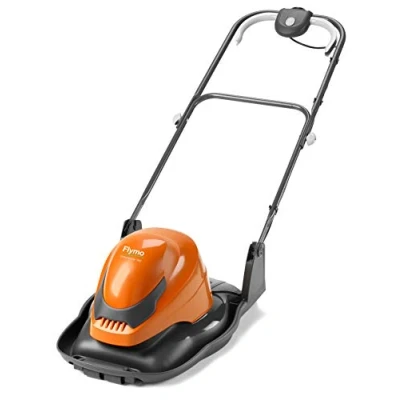 Image of Flymo SimpliGlide 360 Hover Lawn Mower 1800W Motor, 36cm Cutting Width, Folds Flat, 10m Cable Length, Orange and Grey