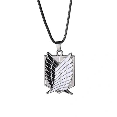 Image of Bract Attack on Titan Necklace Wings of Freedom Badge Pendant Investigation Corps Cosplay Anime Jewellery for Boys Girls