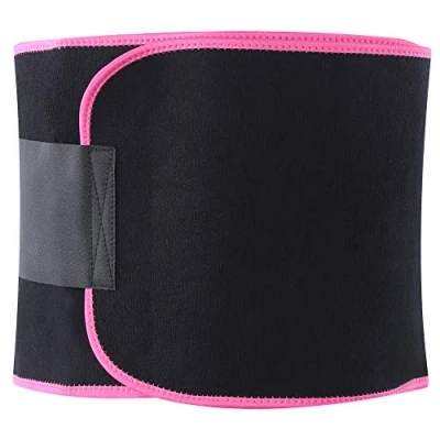 Image of Keenso Women Waist Trainer Belt, Adjustable Fitness Slimming Shaper Body Support Belt for Sport(23 * 117cm Pink) Yoga Supplies Recreational Sports