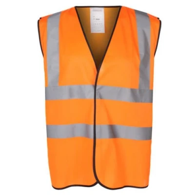 Image of 10 X Hi Viz Vest High Visibility Yellow or Orange EN471 Waistcoat Vis Jacket (XL, Orange)