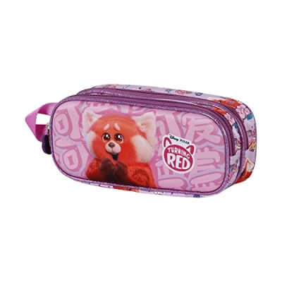 Image of Disney Turning Red Yaay 3D Double Pencil Case, Pink, 22 x 9.5 cm