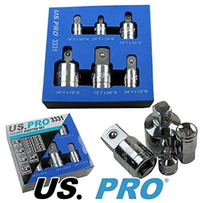 Image of US PRO 6pc Socket Adaptor/Adapter Set Step Up Down Reducer 3331