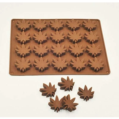 Image of Selecto Bake Marijuana Cannabis Weed Hemp Leaf Silicone Moulds for Pot Candy Mold Chocolate Gummy Gummies Pudding Jelly