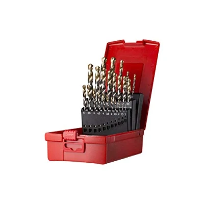 Image of Dormer A095200 HSS High Speed Steel Jobber Drill Bit Set with 118 Degree Tin Tipped Split Point, of 24