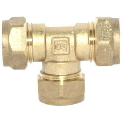 Image of Plumb Pak PF05 5AMZ Compression Equal Tee 15mm Pack of 5