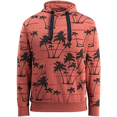 Image of Mascot 50597 280 84 Woodside Crossover with Print Hoodie, Size S, Rust