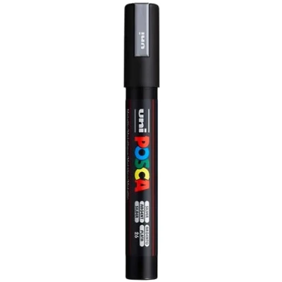 Image of Uni Ball 176453000 Posca Medium Bullet Tip Marker Silver