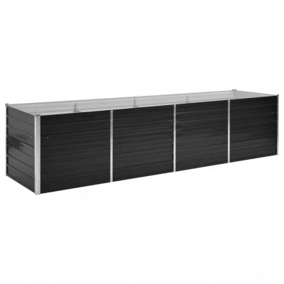 Image of vidaXL Garden Raised Bed Anthracite 320x80x77 cm Galvanised Steel
