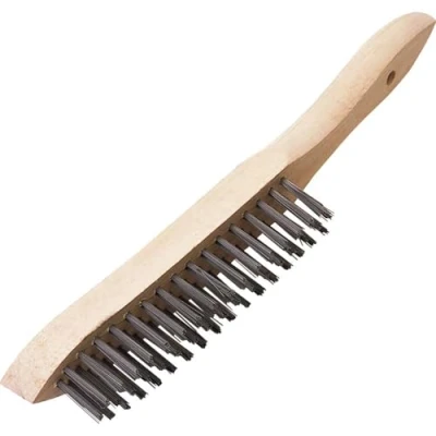 Image of Draper 31548 Expert Heavy Duty 3 Row Wire Scratch Brush,Grey/Brown,310mm