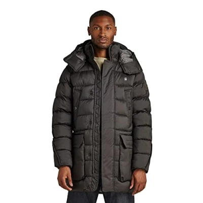 Image of G STAR RAW Men&#039;s Whistler Padded Hooded Parka, black (dk D20102 D199 6484), XS