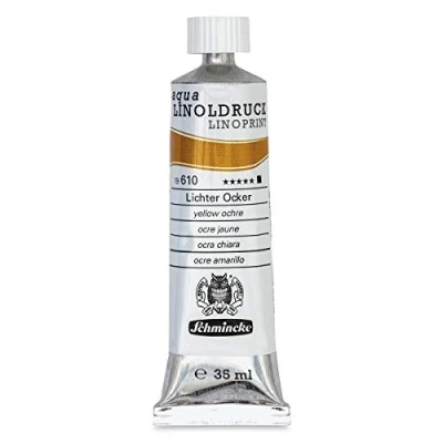 Image of Schmincke Linoprint Colour 35ml Yellow Ochre