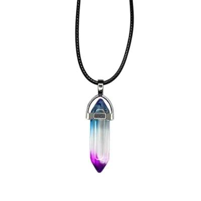 Image of VIE Double Point Pencil Pendant, Black String ((Colour A))