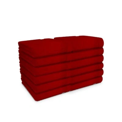 Image of Blue Canyon Face Cloth, Bathroom Soft Towels, Woven LightWeight, Quick Dry, Reusable Bacteria Resistant, Skin Friendly, Makeup Remover Cloth 30 * cm, 500 GSM, PACK OF 12, (DEEP RED)