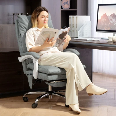 Image of Office Chair with Adjustable Lumbar Support, Computer Chair, Grey Homcom