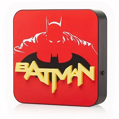 Image of Numskull Batman Desk Lamp Wall Light Ambient Lighting Gaming Accessory for Bedroom, Home, Study, Office, Work Official Merchandise
