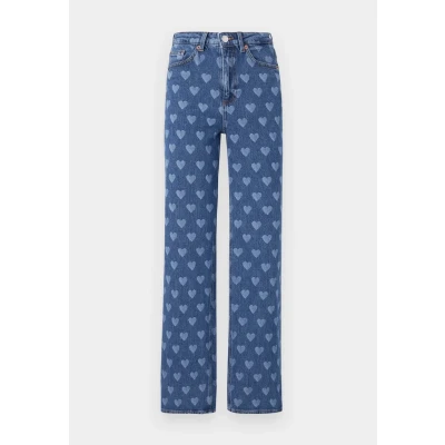 Image of Vero Moda Tessa WIDE Straight leg jeans Medium blue denim, Women&#039;s, Size: 26x30, denim